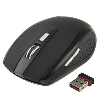 2.4 GHz 800~1600 DPI Wireless 6D Optical Mouse with USB Mini Receiver, Plug and Play, Working Distance up to 10 Meters(Black) - Wireless Mice by buy2fix | Online Shopping UK | buy2fix