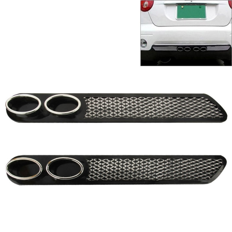 2 PCS Car Tail Pipes Exhaust Pipe Decorative Sticker(Black) - Decorative Sticker by buy2fix | Online Shopping UK | buy2fix