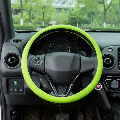 Silicone Rubber Car Steering Wheel Cover, Outside Diameter: 36cm(Green) - Steering Wheel Accessories by buy2fix | Online Shopping UK | buy2fix