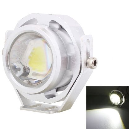 10W 500LM White Light 6500K COB LED Wired Hexagon Eagle Eyes Car Fog Lamp,Wire Length:35cm, DC 12-24V(Silver) - In Car by buy2fix | Online Shopping UK | buy2fix