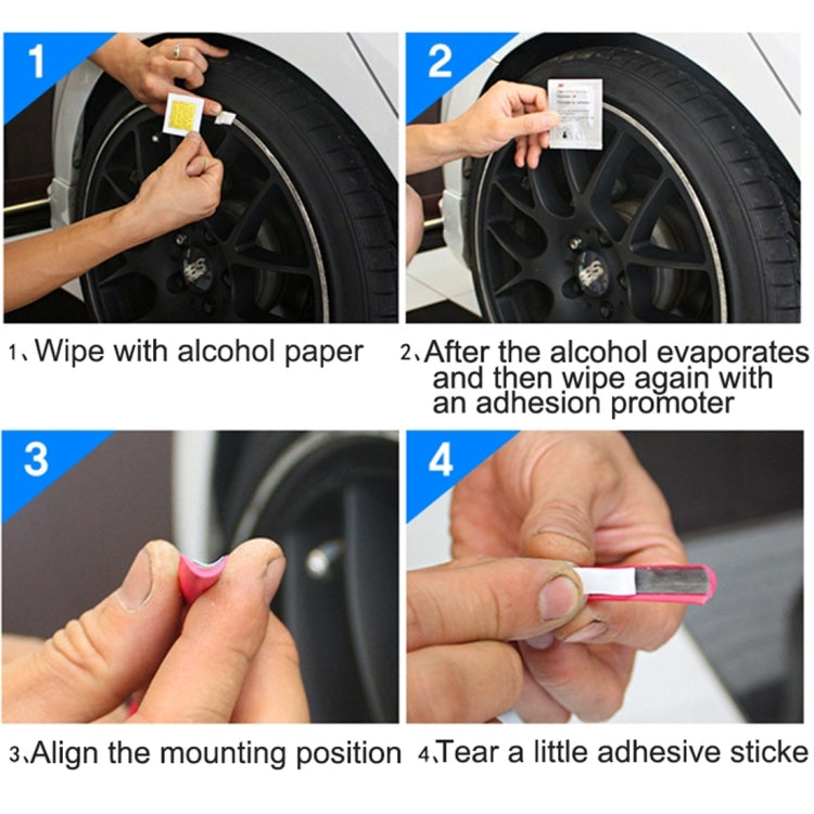 Universal Decorative Scratchproof Stickup 8M Flexible Car Wheel Hub TRIM Mouldings Decoration Strip(Grey) - Decorative Strip by buy2fix | Online Shopping UK | buy2fix