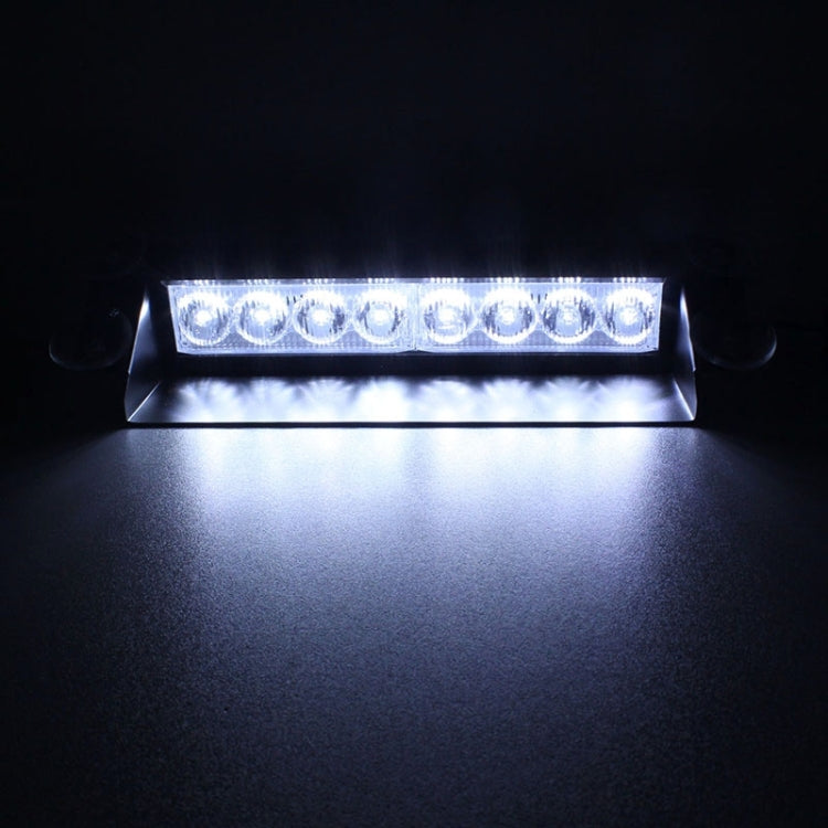 8W 800LM 8-LED White Light 3-Modes Adjustable Angle Car Strobe Flash Dash Emergency Light Warning Lamp with Suckers, DC 12V - In Car by buy2fix | Online Shopping UK | buy2fix