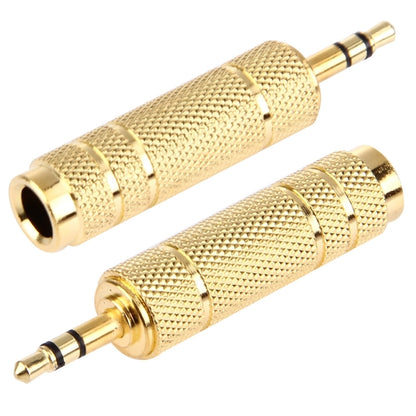 Gold Plated 3.5mm Plug to 6.35mm Stereo Jack Adaptor Socket Adapter - Audio Adapter by buy2fix | Online Shopping UK | buy2fix