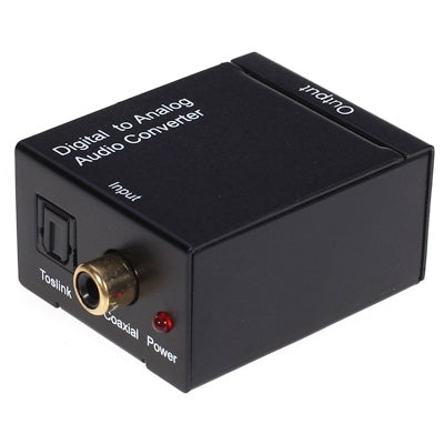 Digital Optical Coax to Analog RCA Audio Converter(Black) -  by buy2fix | Online Shopping UK | buy2fix