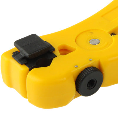 Multi-function Coaxial Cable / Network Cable / Phone Line / Flat Cable Stripper(Yellow) - Lan Cable and Tools by buy2fix | Online Shopping UK | buy2fix