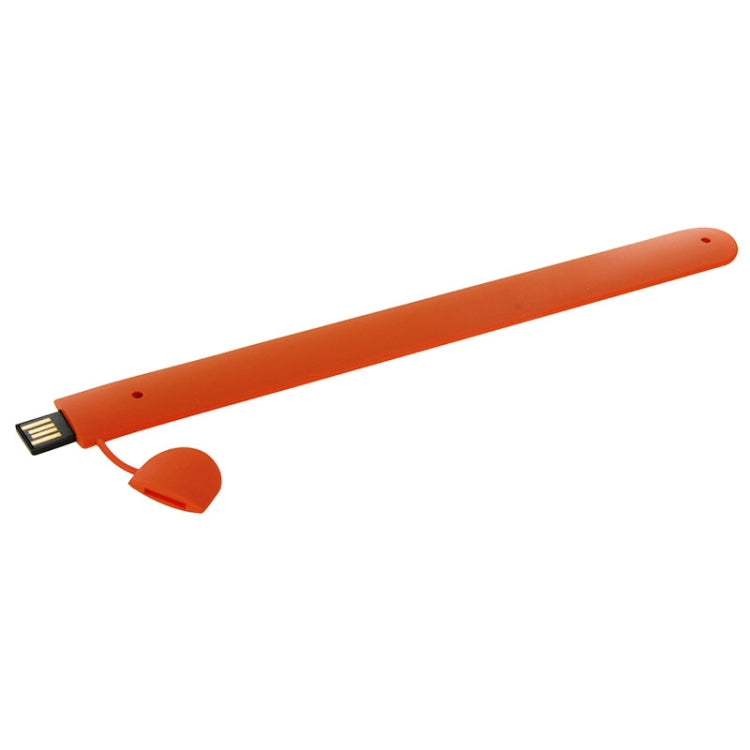 Silicone Bracelet USB Flash Disk with 8GB Memory(Orange) - USB Flash Drives by buy2fix | Online Shopping UK | buy2fix