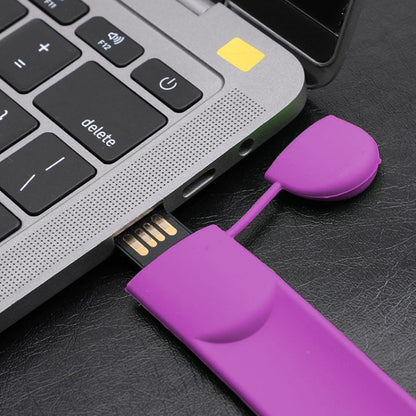 Silicone Bracelet USB Flash Disk with 8GB Memory(Purple) - USB Flash Drives by buy2fix | Online Shopping UK | buy2fix