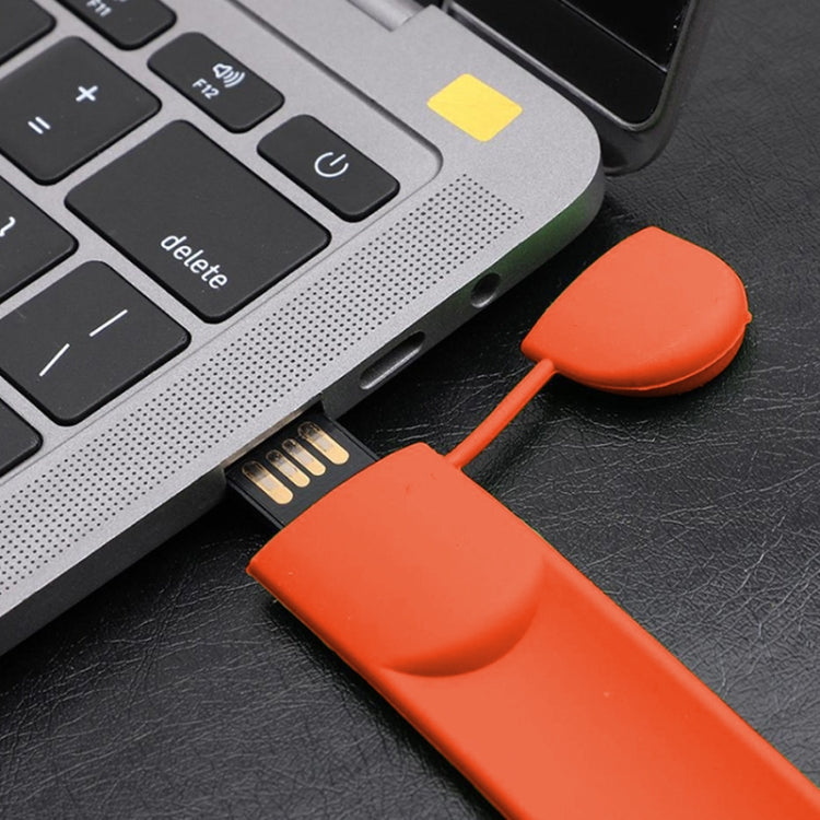 Silicone Bracelet USB Flash Disk with 16GB Memory(Orange) - USB Flash Drives by buy2fix | Online Shopping UK | buy2fix