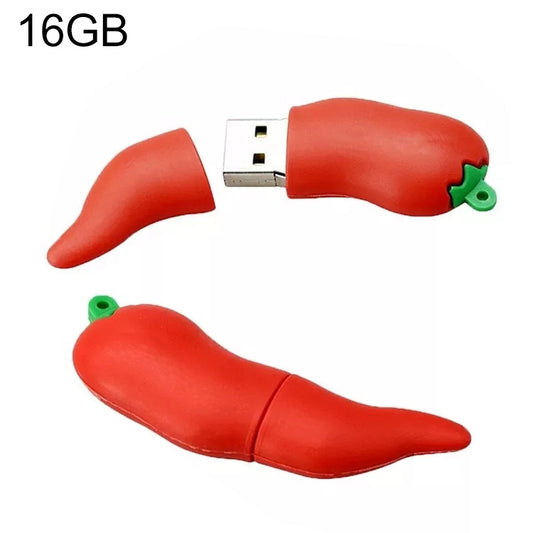 Hot Pepper Shape 16GB USB Flash Disk(Red) - USB Flash Drives by buy2fix | Online Shopping UK | buy2fix