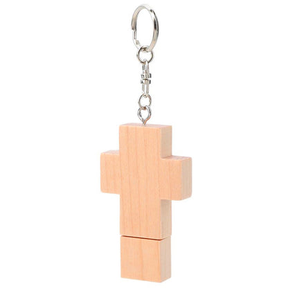 2 GB Wood Cross Style USB Flash Disk - USB Flash Drives by buy2fix | Online Shopping UK | buy2fix