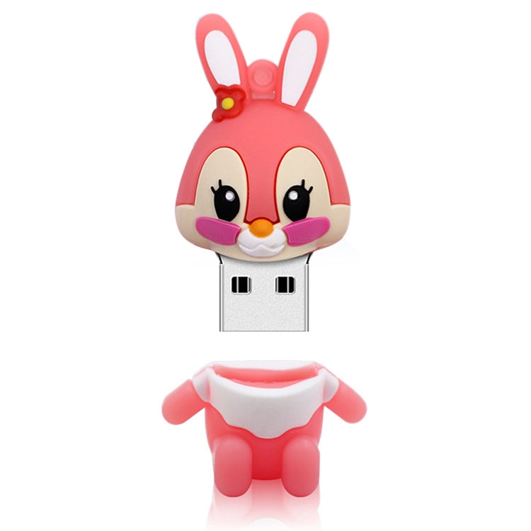 Cartoon Bunny Style Silicone USB 2.0 Flash disk, Special for All Kinds of Festival Day Gifts,Pink (8GB) - USB Flash Drives by buy2fix | Online Shopping UK | buy2fix