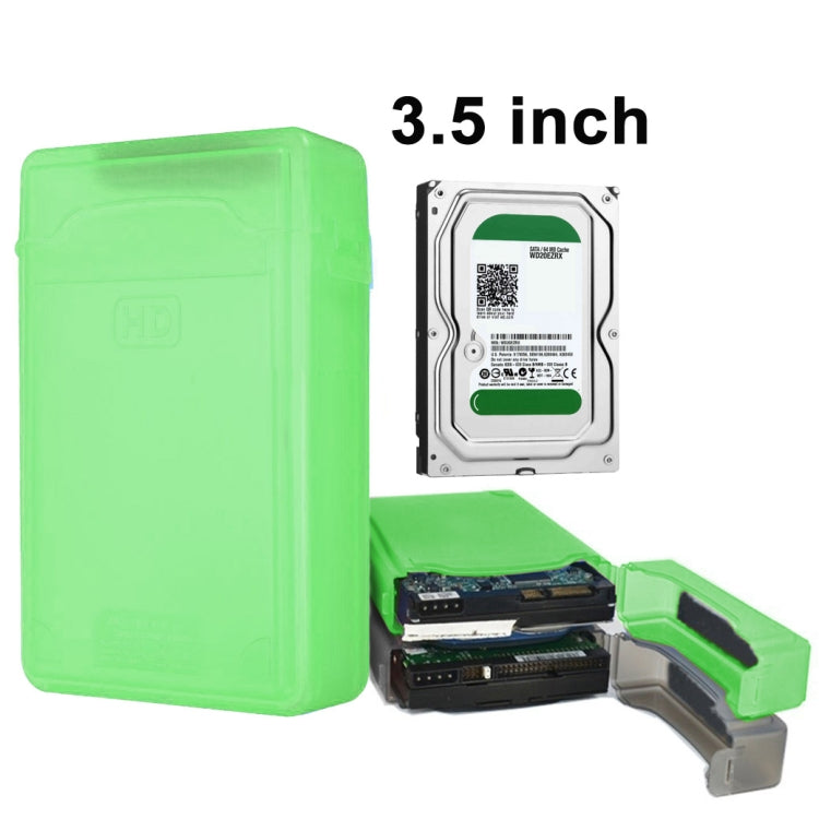 3.5 inch Hard Drive Disk HDD SATA IDE Plastic Storage Box Enclosure Case(Green) - HDD Enclosure by buy2fix | Online Shopping UK | buy2fix