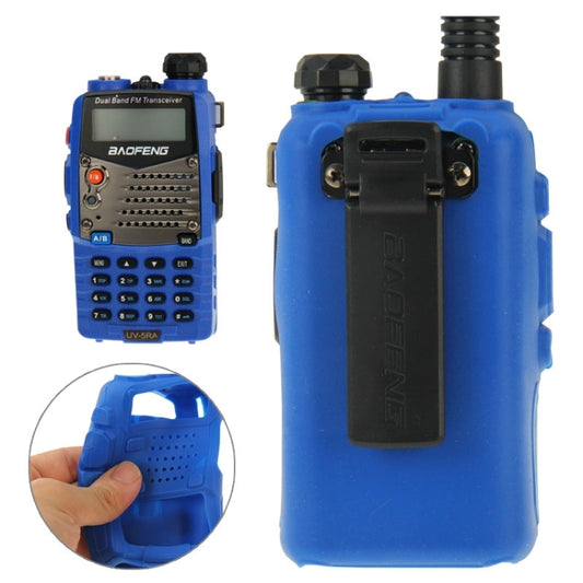 Pure Color Silicone Case for UV-5R Series Walkie Talkies(Blue) - Consumer Electronics by buy2fix | Online Shopping UK | buy2fix