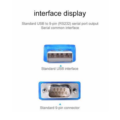 USB to RS232 Cable , With One IC  (Color Random delivery) - RS485 / RS232 Series by buy2fix | Online Shopping UK | buy2fix