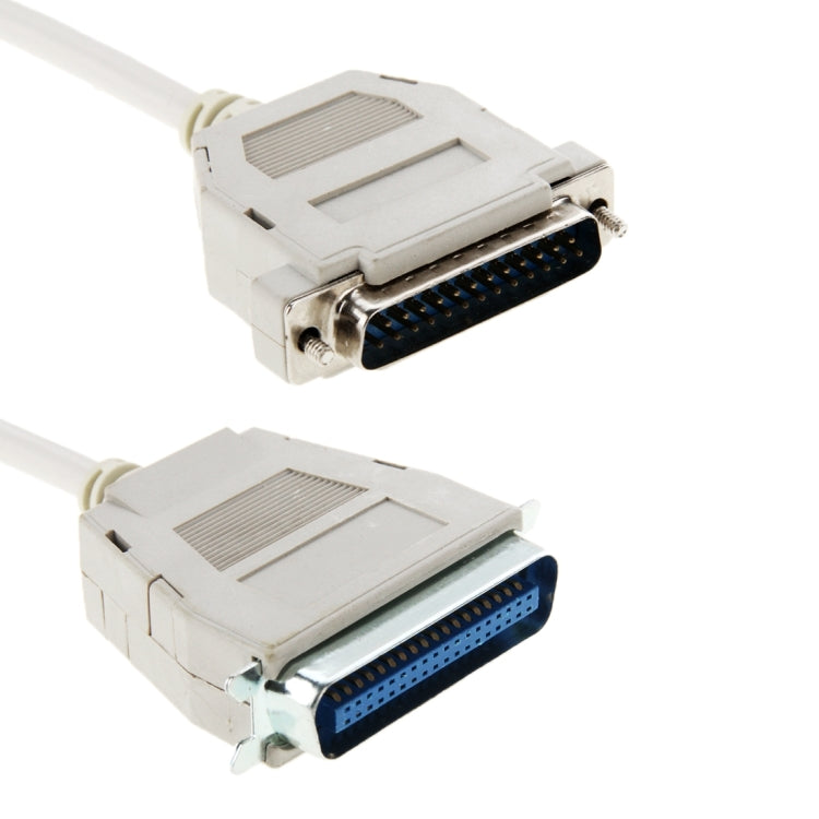 IEEE 1284 Female to RS232 25 Pin Male Parallel Extension Cable, 18s, Length: 1.5m(White) - RS485 / RS232 Series by buy2fix | Online Shopping UK | buy2fix