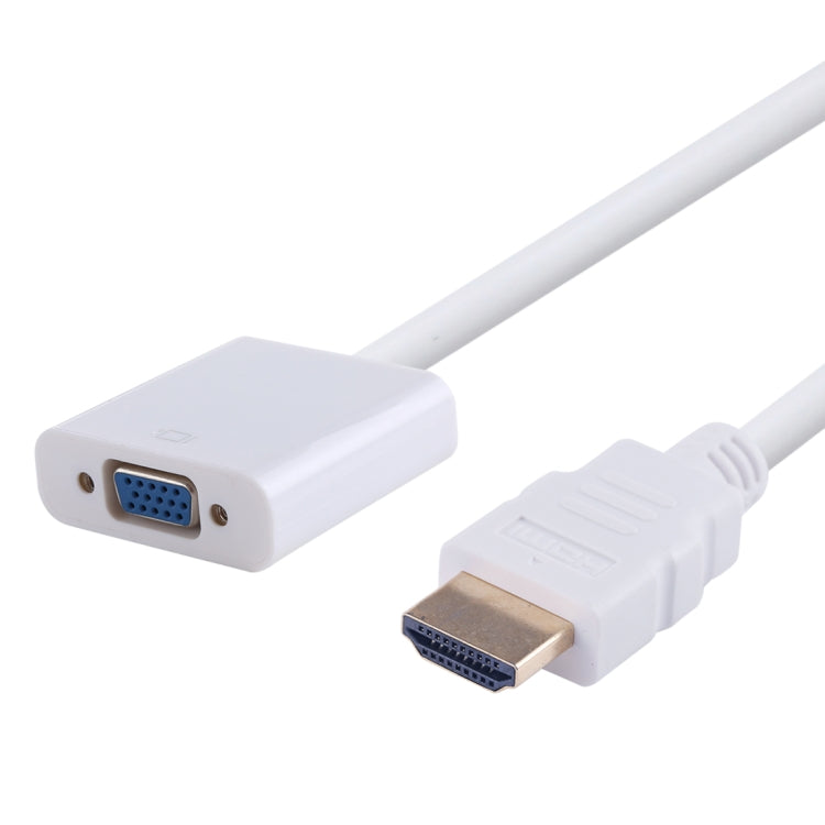 20cm HDMI 19 Pin Male to VGA Female Cable Adapter(White) - Computer & Networking by buy2fix | Online Shopping UK | buy2fix