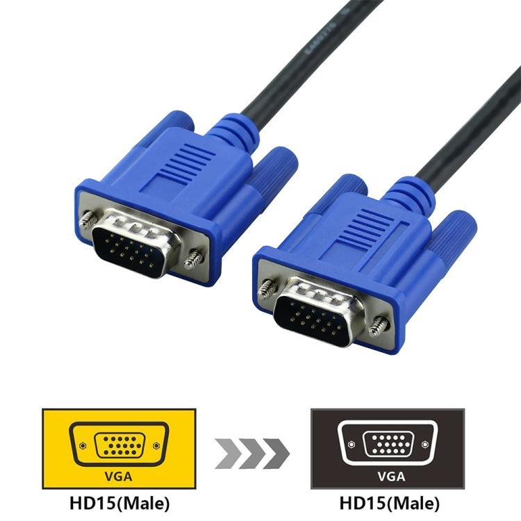 3m High Quality VGA 15Pin Male to VGA 15Pin Male Cable for LCD Monitor / Projector - Cable by buy2fix | Online Shopping UK | buy2fix