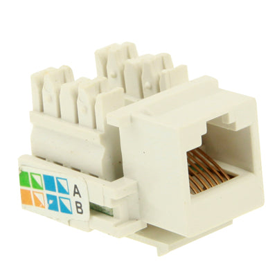 Networking RJ45 Cat6 Jack Module Connector Adapter (Normal Quality)(White) - Lan Cable and Tools by buy2fix | Online Shopping UK | buy2fix