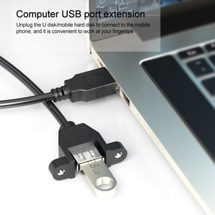 USB 2.0 AM to AF Mount Pannel Cable, Length: 30cm - USB Cable by buy2fix | Online Shopping UK | buy2fix