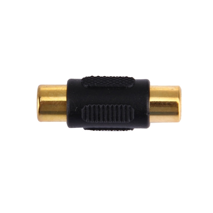 Gold RCA Female to Gold RCA Female Connector(Black) - RCA Adapter by buy2fix | Online Shopping UK | buy2fix