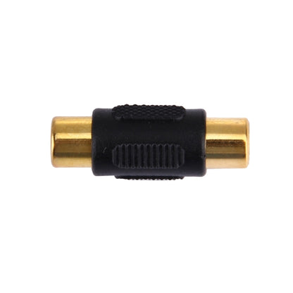 Gold RCA Female to Gold RCA Female Connector(Black) - RCA Adapter by buy2fix | Online Shopping UK | buy2fix