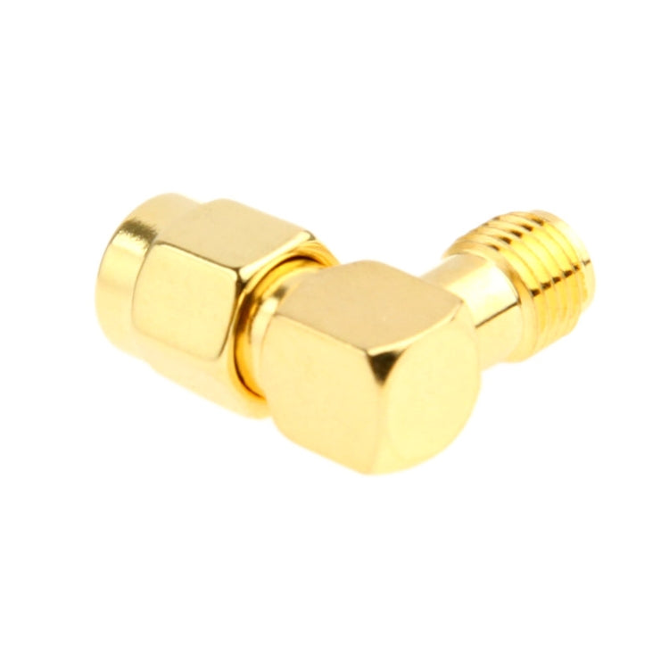 Gold Plated SMA Female to SMA Male Adapter with 90 Degree Angle - Connectors by buy2fix | Online Shopping UK | buy2fix