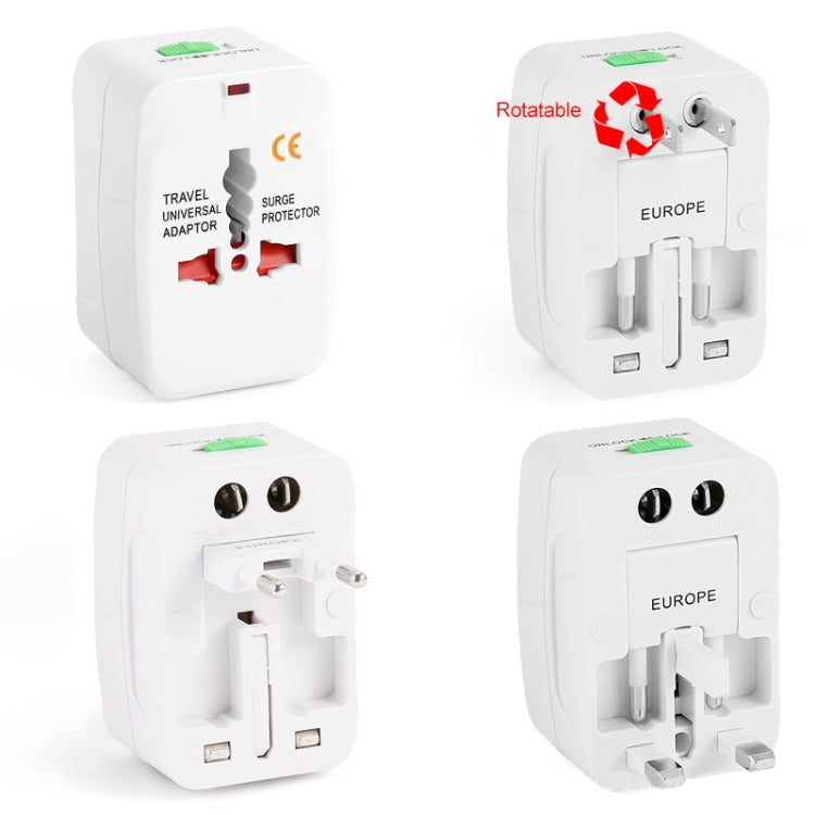 All in 1 (EU + AU + UK + US Plug) World Universal Travel Adaptor(White) - Consumer Electronics by buy2fix | Online Shopping UK | buy2fix