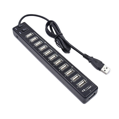 12-Port USB 2.0 HUB，Suitable for Notebook / Netbook(Black) - USB 2.0 HUB by buy2fix | Online Shopping UK | buy2fix