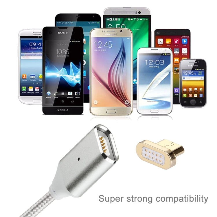 1M Woven Style 2.4A Micro USB to USB Data Sync Charging Cable Intelligent Metal Magnetism Cable, For Samsung, HTC, Sony, Huawei, Xiaomi, Meizu and other Android Devices(Gold) - Mobile Accessories by buy2fix | Online Shopping UK | buy2fix