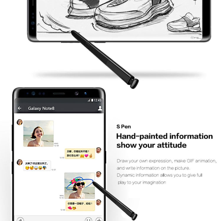 For Galaxy Note 8 / N9500 Touch Stylus S Pen(Pink) - Stylus Pen by buy2fix | Online Shopping UK | buy2fix