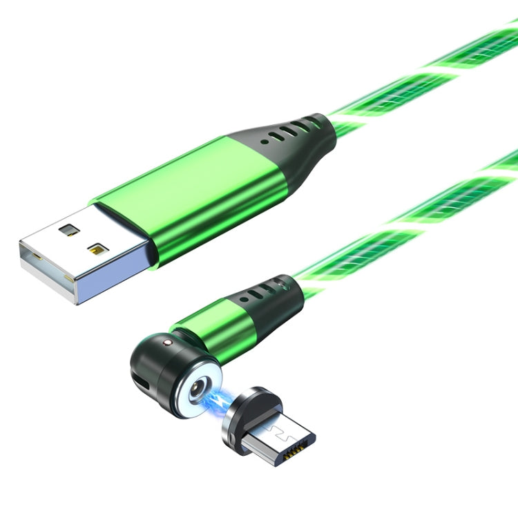 2.4A USB to Micro USB 540 Degree Bendable Streamer Magnetic Data Cable, Cable Length: 1m (Green) - Mobile Accessories by buy2fix | Online Shopping UK | buy2fix