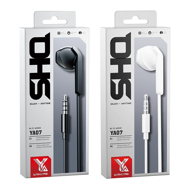 WK SHQ Series YA07 3.5mm Music Call Wired Earphone (Black) - In Ear Wired Earphone by WK | Online Shopping UK | buy2fix