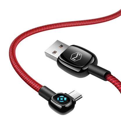 Mcdodo CA-5931 Woodpecker Series 90 Degree Auto Disconnect Micro USB to USB Cable, Length: 1m(Red) - Micro USB Cable by Mcdodo | Online Shopping UK | buy2fix