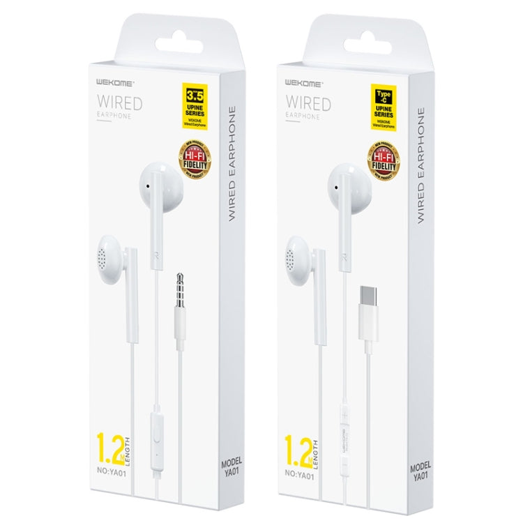 WK YA01 Type-C In-Ear Wired Earphone, Length: 1.2m - Type-C Earphone by WK | Online Shopping UK | buy2fix