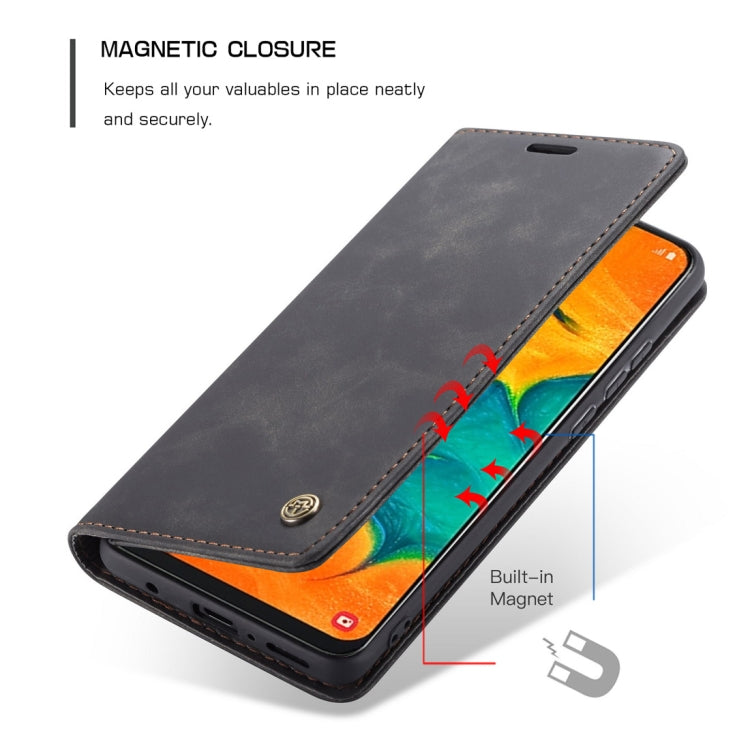 CaseMe-013 Multifunctional Retro Frosted Horizontal Flip Leather Case for Galaxy A40, with Card Slot & Holder & Wallet(Black) - Galaxy Phone Cases by CaseMe | Online Shopping UK | buy2fix