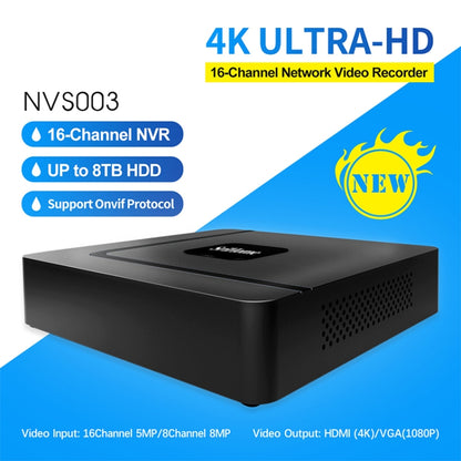 SriHome NVS003 4K Ultra HD 16 Channel Network Video Recorder, UK Plug - Security by SriHome | Online Shopping UK | buy2fix