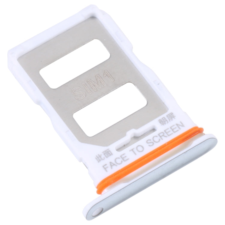 For Xiaomi Redmi K50 Ultra SIM Card Tray + SIM Card Tray (Silver) - Card Tray by buy2fix | Online Shopping UK | buy2fix