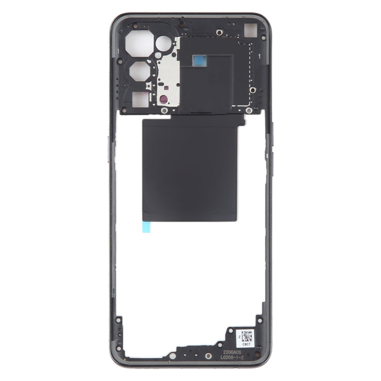 For OPPO Reno5 5G Original Middle Frame Bezel Plate (Black) - Frame Bezel Plate by buy2fix | Online Shopping UK | buy2fix