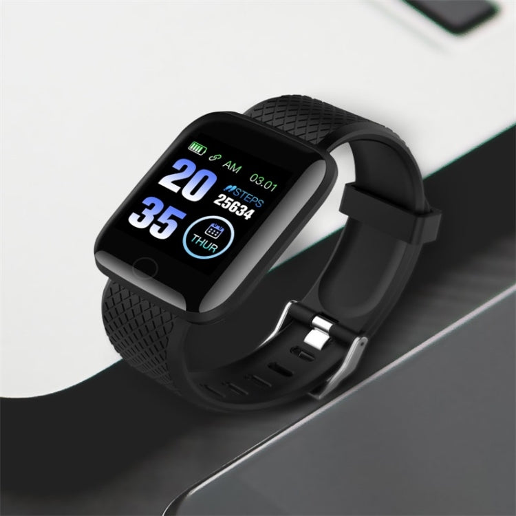 116plus 1.3 inch Color Screen Smart Bracelet IP67 Waterproof, Support Call Reminder/ Heart Rate Monitoring /Blood Pressure Monitoring/ Sleep Monitoring/Excessive Sitting Reminder/Blood Oxygen Monitoring(Black) - Smart Wear by buy2fix | Online Shopping UK | buy2fix