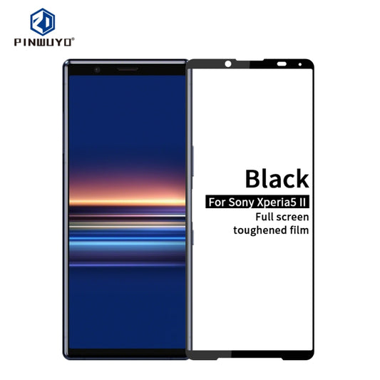 For Sony Xperia5 II PINWUYO 9H 2.5D Full Screen Tempered Glass Film(Black) - Sony Tempered Glass by PINWUYO | Online Shopping UK | buy2fix