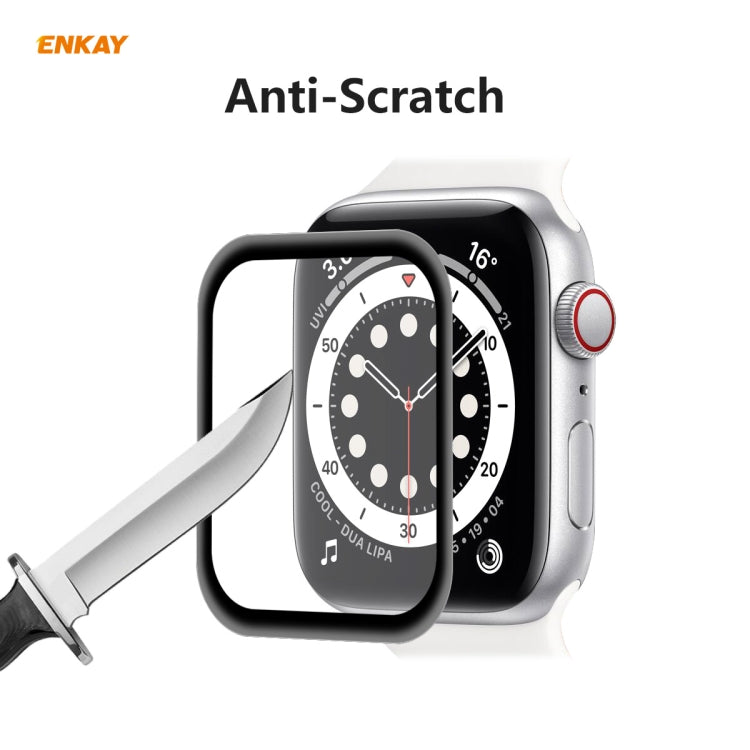 For Apple Watch 6/5/4/SE 44mm 5 PCS ENKAY Hat-Prince 3D Full Screen Soft PC Edge + PMMA HD Screen Protector Film - Watch Cases by ENKAY | Online Shopping UK | buy2fix