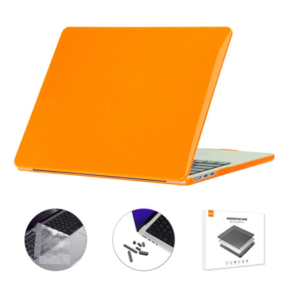 For MacBook Air 13.6 2022 A2681 US Version ENKAY 3 in 1 Crystal Laptop Case with TPU Keyboard Film / Anti-dust Plugs (Orange) - MacBook Air Cases by ENKAY | Online Shopping UK | buy2fix