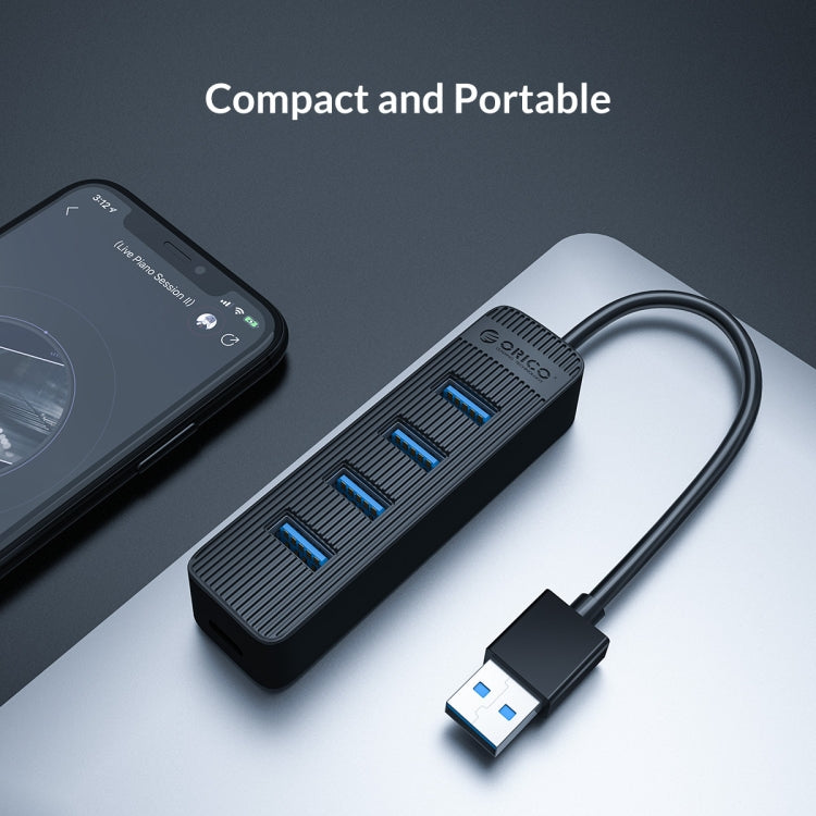 ORICO TWU3-4A-BK 4-Port USB 3.0 HUB - USB 3.0 HUB by ORICO | Online Shopping UK | buy2fix