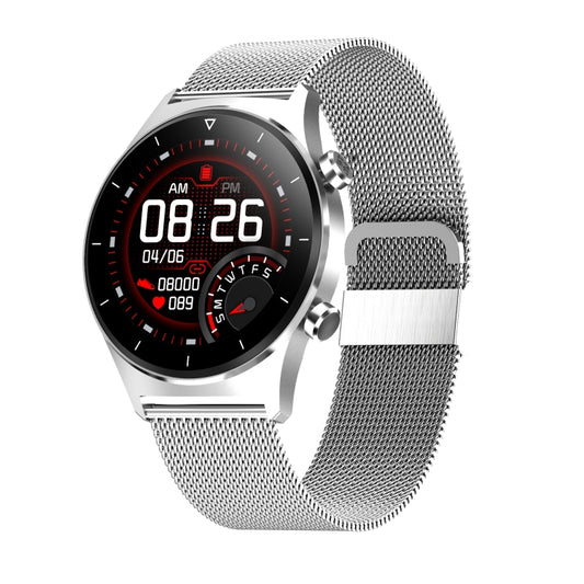 E13 1.28 inch IPS Color Screen Smart Watch, IP68 Waterproof, Steel Watchband, Support Heart Rate Monitoring/Blood Pressure Monitoring/Blood Oxygen Monitoring/Sleep Monitoring(Silver) - Smart Wear by buy2fix | Online Shopping UK | buy2fix