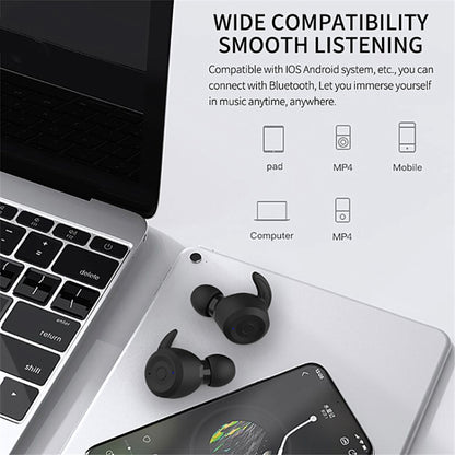 T20 TWS Bluetooth Hooks Wireless Sports Headphones with Charging Box IPX6 Waterproof Noise-cancelling Earphones(Gray) - Bluetooth Earphone by buy2fix | Online Shopping UK | buy2fix