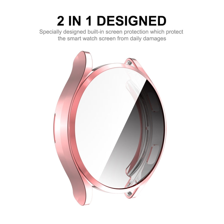 For Samsung Galaxy Watch4 40mm ENKAY Hat-Prince Full Coverage Electroplated Soft TPU Case with Screen Protection(Rose Gold) - Screen Protector by ENKAY | Online Shopping UK | buy2fix