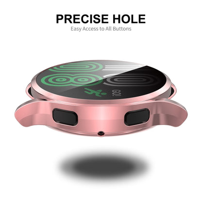 For Samsung Galaxy Watch4 40mm ENKAY Hat-Prince Full Coverage Electroplated Soft TPU Case with Screen Protection(Rose Gold) - Screen Protector by ENKAY | Online Shopping UK | buy2fix