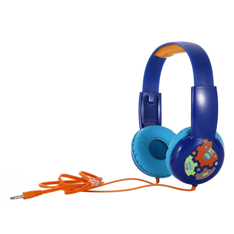 KID101 Portable Cute Children Learning Wired Headphone(Blue Yellow) - Multimedia Headset by buy2fix | Online Shopping UK | buy2fix