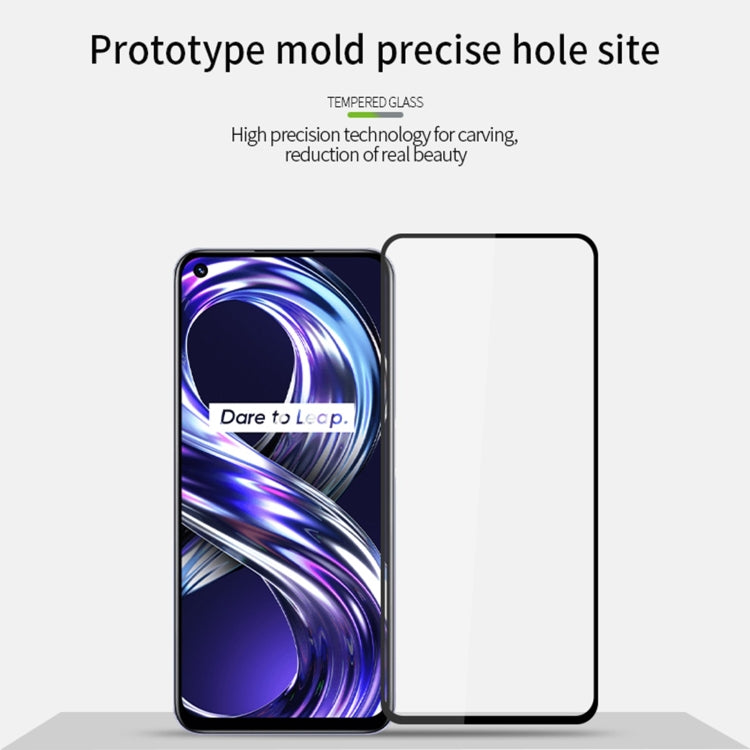 For OPPO Realme 8i PINWUYO 9H 2.5D Full Screen Tempered Glass Film(Black) - Realme Tempered Glass by PINWUYO | Online Shopping UK | buy2fix