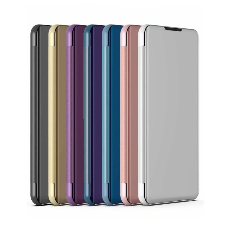 For Samsung Galaxy S22 5G Plated Mirror Horizontal Flip Leather Case with Holder(Purple Blue) - Samsung Accessories by buy2fix | Online Shopping UK | buy2fix